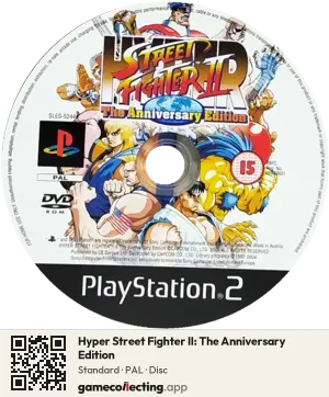 Hyper Street Fighter II: The Anniversary Edition PlayStation 2, PAL disc