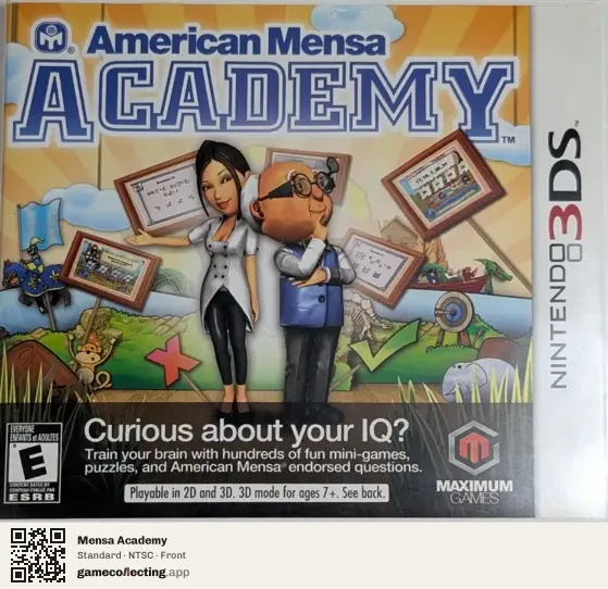 Mensa Academy Nintendo 3DS, NTSC box front