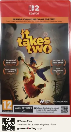 It Takes Two Nintendo Switch 2, United Kingdom box front