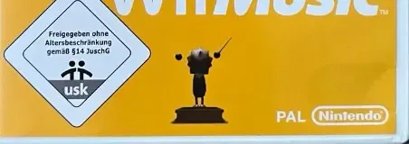 Wii Music, the USK square on its front
