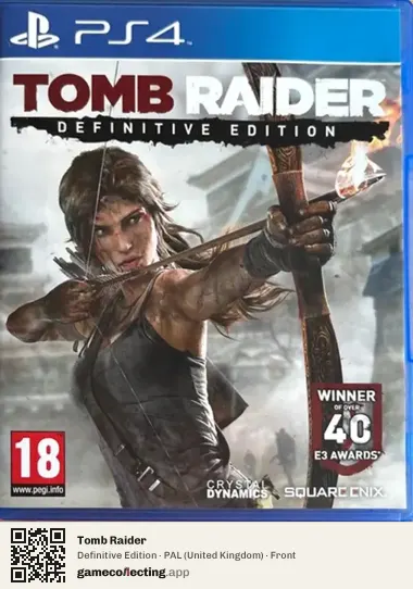 Tomb Raider PlayStation 4, United Kingdom box front