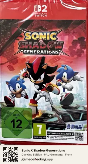 Sonic X Shadow Generations Nintendo Switch 2, Germany box front