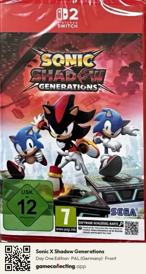 Sonic X Shadow Generations Nintendo Switch 2, Germany box front