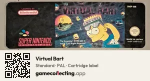 Virtual Bart Super Nintendo Entertainment System, PAL cartridge label