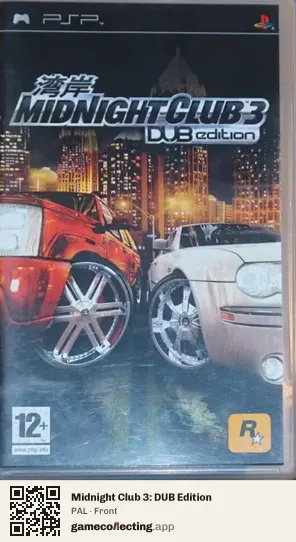 Midnight Club 3: DUB Edition PlayStation Portable, PAL box front