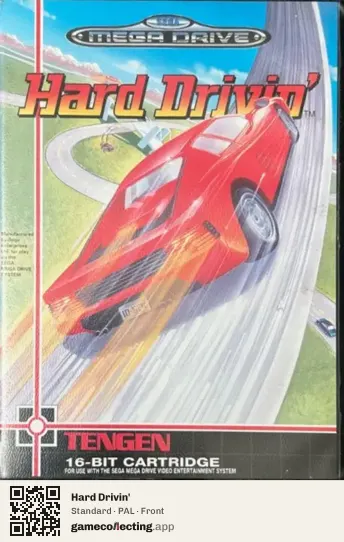 Hard Drivin' Sega Mega Drive / Genesis, PAL box front