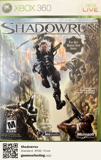 Shadowrun Xbox 360, NTSC box front