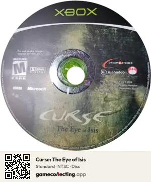 Curse: The Eye of Isis Xbox, NTSC disc