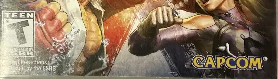 Street Fighter X Tekken, the ESRB box on its front