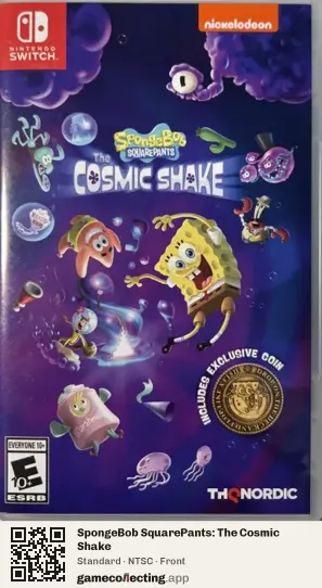 SpongeBob SquarePants: The Cosmic Shake Nintendo Switch, NTSC box front