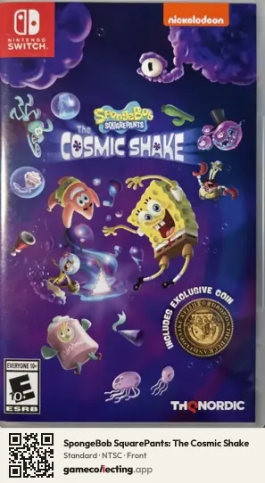 SpongeBob SquarePants: The Cosmic Shake Nintendo Switch, NTSC box front
