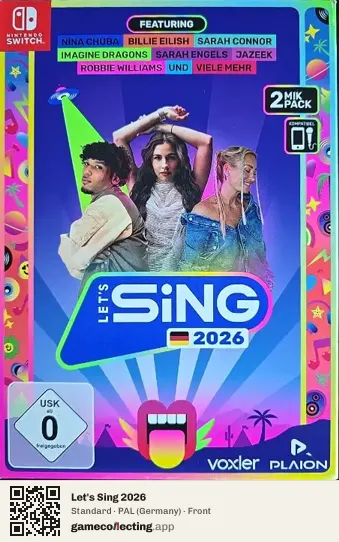 Let's Sing 2026 Nintendo Switch, Germany box front