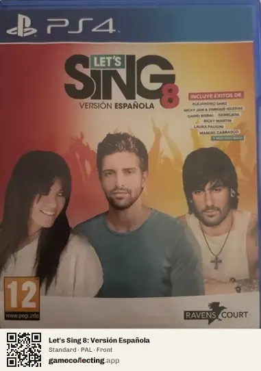 Let's Sing 8: Versión Española PlayStation 4, PAL box front
