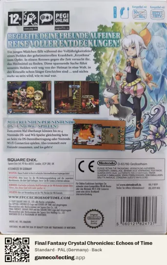 Final Fantasy Crystal Chronicles: Echoes of Time Nintendo Wii, Germany box back