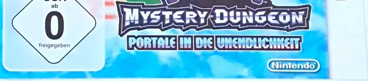 Pokémon Mystery Dungeon: Gates to Infinity, the USK square on its front