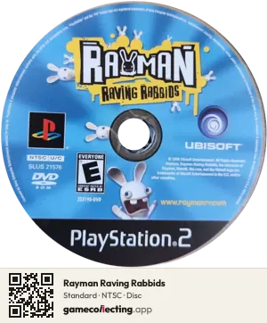 Rayman Raving Rabbids PlayStation 2, NTSC disc