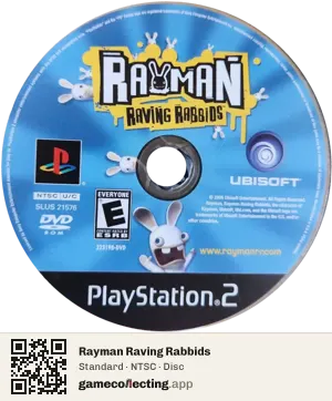 Rayman Raving Rabbids PlayStation 2, NTSC disc