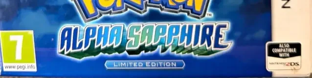 Pokémon Alpha Sapphire, the PEGI square on its front