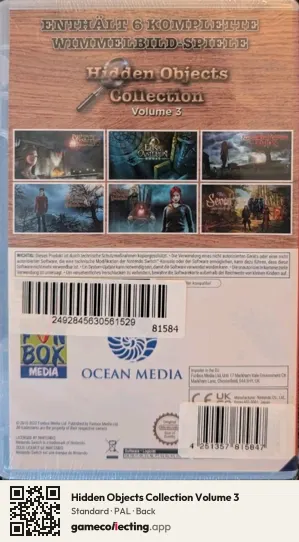 Hidden Objects Collection Volume 3 Nintendo Switch, PAL box back