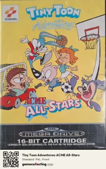Tiny Toon Adventures: ACME All-Stars Sega Mega Drive / Genesis, PAL box front