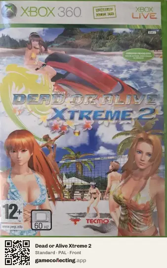 Dead or Alive Xtreme 2 Xbox 360, PAL box front