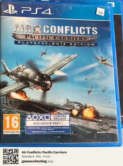 Air Conflicts: Pacific Carriers PlayStation 4, PAL box front
