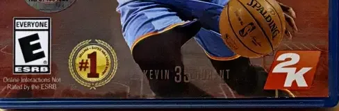NBA 2K15, the ESRB box on its front