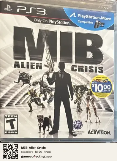 MIB: Alien Crisis PlayStation 3, NTSC box front