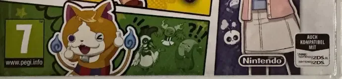 Yo-kai Watch 3, the PEGI square on its front