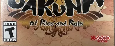 Sakuna: Of Rice and Ruin, the ESRB box on its front
