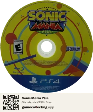 Sonic Mania Plus PlayStation 4, NTSC disc