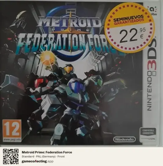 Metroid Prime: Federation Force Nintendo 3DS, Germany box front