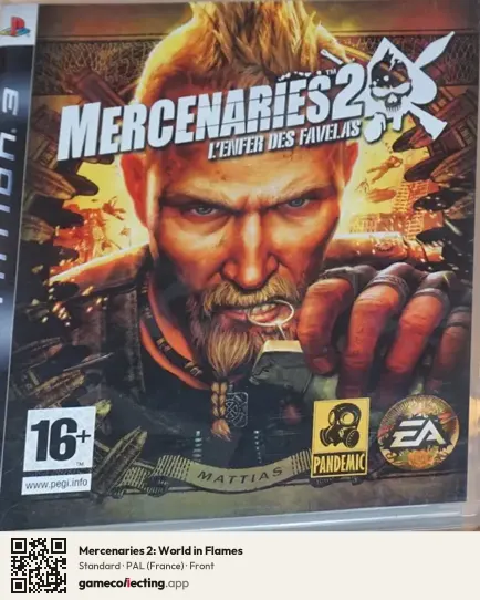 Mercenaries 2: World in Flames PlayStation 3, France box front