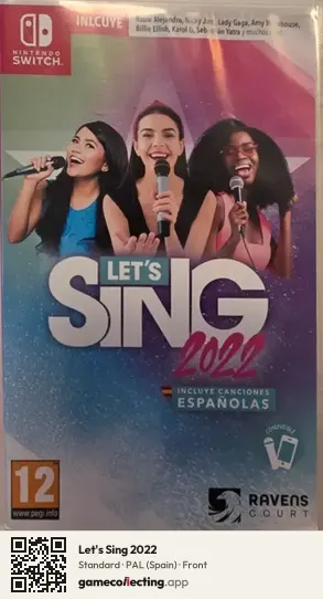 Let's Sing 2022 Nintendo Switch, Spain box front