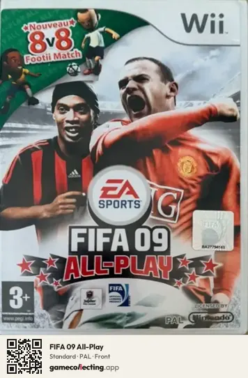 FIFA 09 All-Play Nintendo Wii, PAL box front