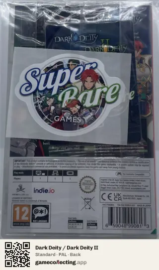 Dark Deity / Dark Deity II Nintendo Switch, PAL box back