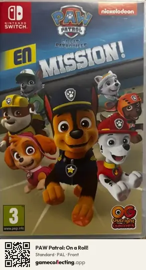 PAW Patrol: On a Roll! Nintendo Switch, PAL box front