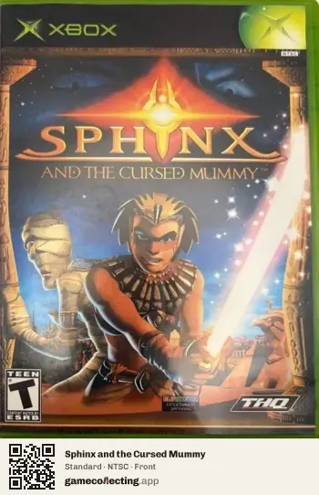 Sphinx and the Cursed Mummy Xbox, NTSC box front