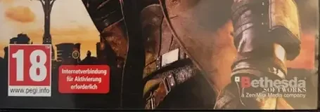 Fallout: New Vegas, the PEGI square on its front
