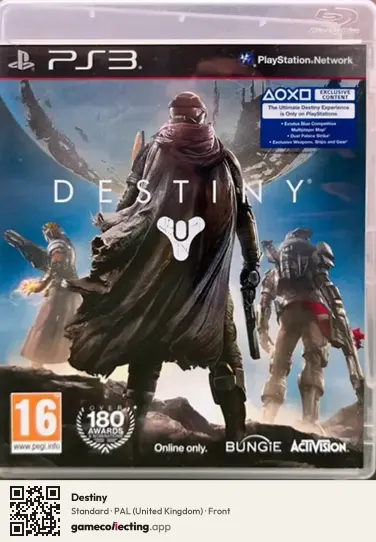 Destiny PlayStation 3, United Kingdom box front