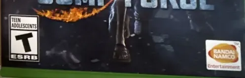 Jump Force, the ESRB box on its front