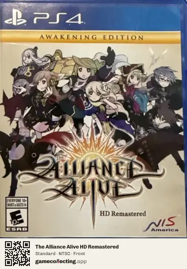 The Alliance Alive HD Remastered PlayStation 4, NTSC box front