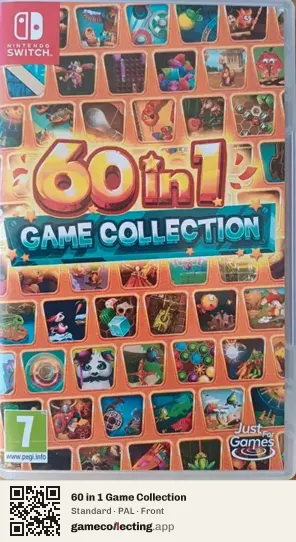 60 in 1 Game Collection Nintendo Switch, PAL box front