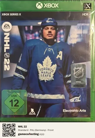 NHL 22 Xbox Series X, Germany box front