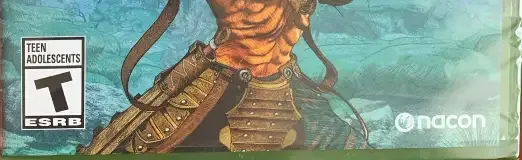 Clash: Artifacts of Chaos, the ESRB box on its front