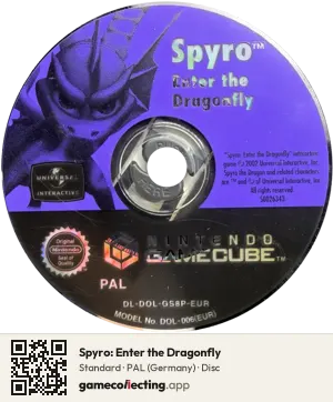 Spyro: Enter the Dragonfly Nintendo GameCube, PAL disc