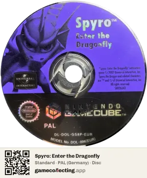 Spyro: Enter the Dragonfly Nintendo GameCube, PAL disc