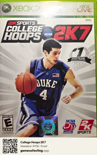 College Hoops 2K7 Xbox 360, NTSC box front