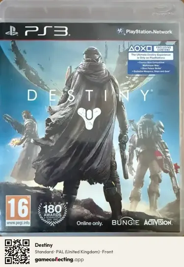 Destiny PlayStation 3, United Kingdom box front