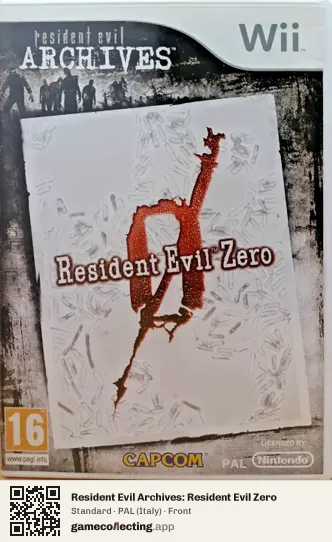 Resident Evil Archives: Resident Evil Zero Nintendo Wii, Italy box front